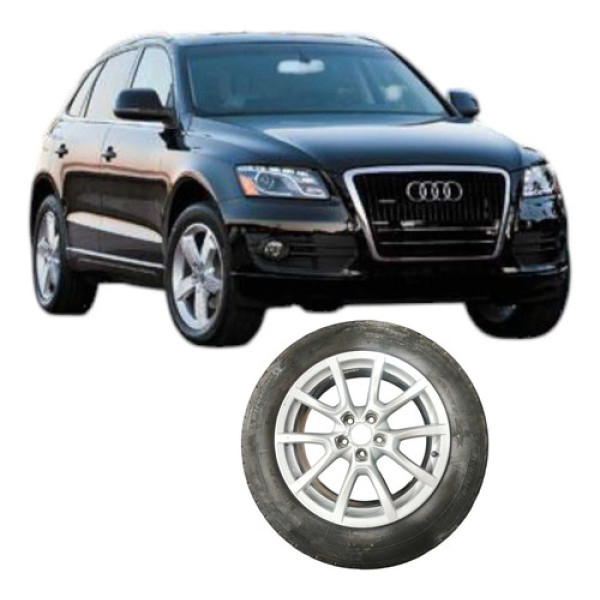 Pneu Roda Liga Aro 18 5 Furos Audi Q5 2012 Original Preto