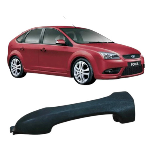 Maçaneta Traseira Direita Ford Focus 2008 1.6 Original Prata Traseira
