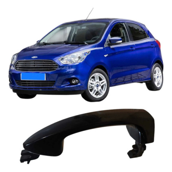 Maçaneta Externa Dianteira Direita Ford Ka 2018 Original Preto Dianteira