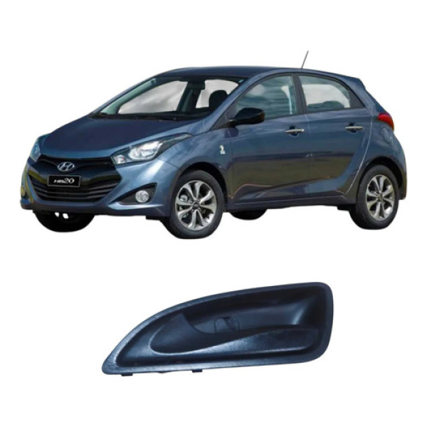 Maçaneta Puxador Gatilho Hb20 Direita Original 82611hr000 Preto Traseira