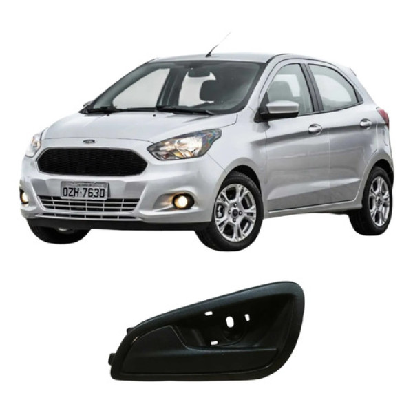 Maçaneta Traseira Esquerda Ford Ka 2017 1.0 3c E3b5122601acw Preto Traseira