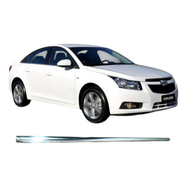 Friso Porta Dianteira Direita Chevrolet Cruze 2014 Original Prateado