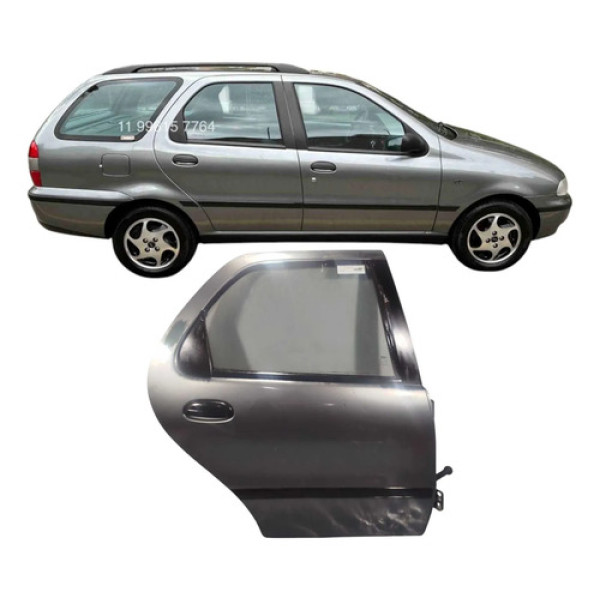 Porta Traseira Direita Cinza Fiat Palio Weekend 1998 4porta Traseira Direito Prateado