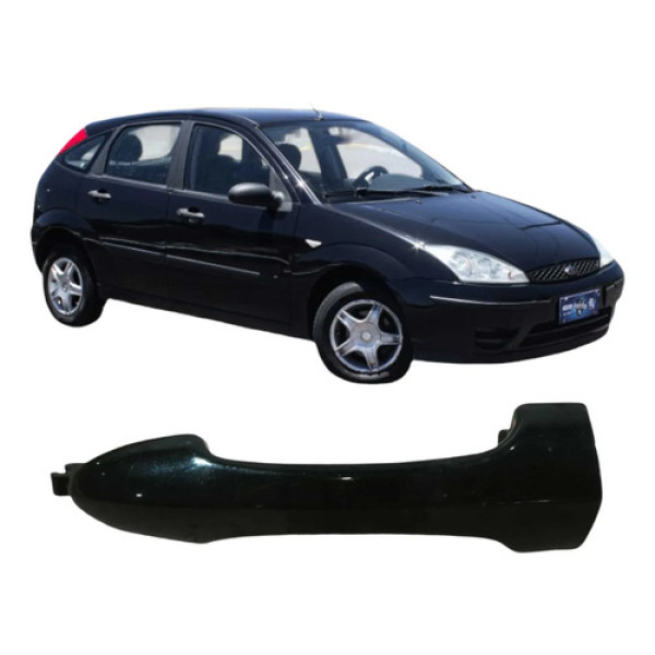 Maçaneta Dianteira Esquerda Ford Focus 2009 4p Original Preto Dianteira