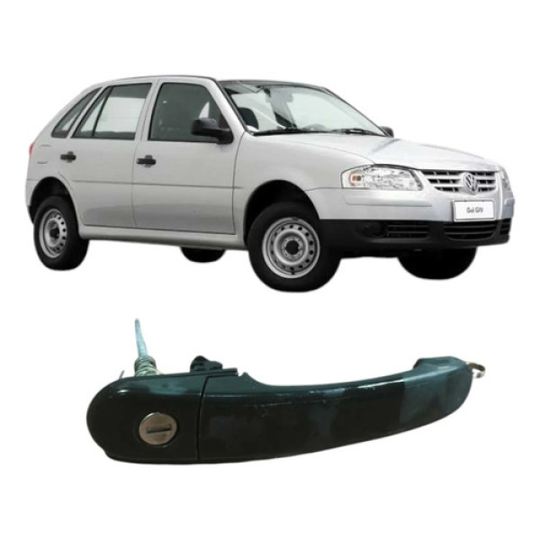 Maçaneta Porta Dianteira Direita Vw Gol 2009 1.0 Original Preto Dianteira
