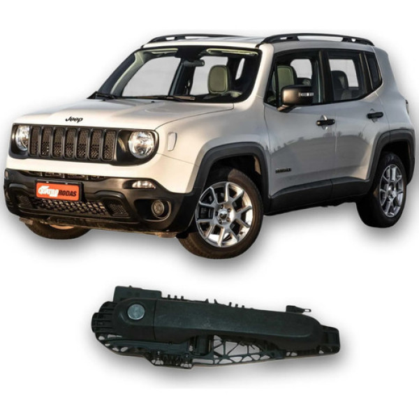 Maçaneta Externa Dianteira Esquerda Jeep Renegade 2015 Orig Preto Dianteira