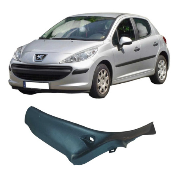 Moldura Soleira Traseira Esquerda Peugeot 207 1.4 9683618477 Preto