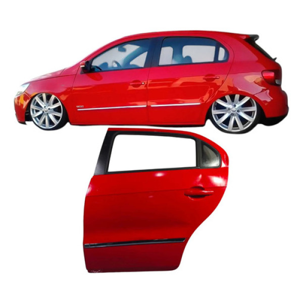 Porta Traseira Esquerdo Volkswagen Gol 1.6 Power 2011 Traseira Esquerdo Vermelho