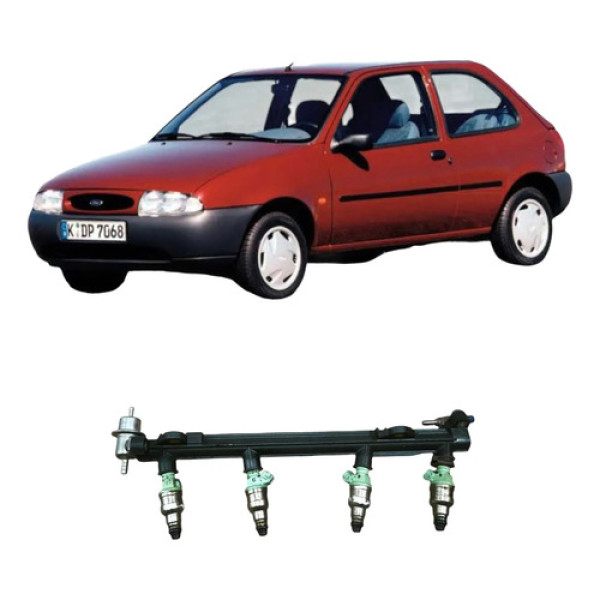 Flauta Bico Injetores Ford Fiesta 1997 Original 95bf9d280cd