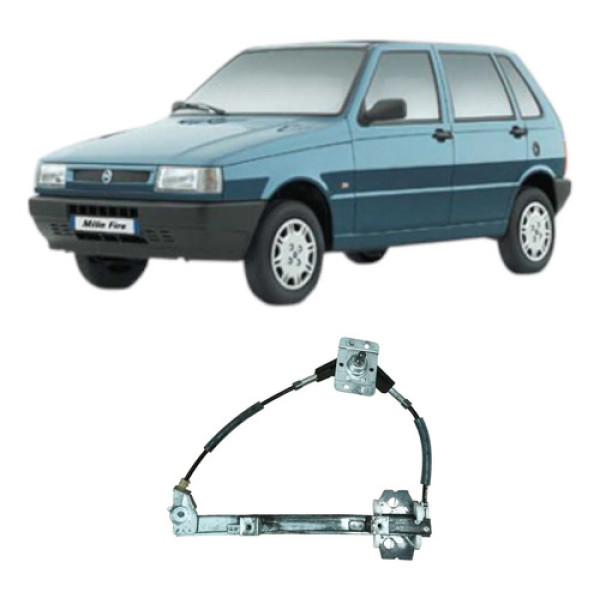 Máquina Manual Traseira Esquerda Fiat Palio 2004 500036690
