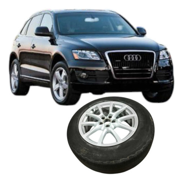 Pneu Roda Liga Aro 18 5 Furos Audi Q5 2012 Original Preto