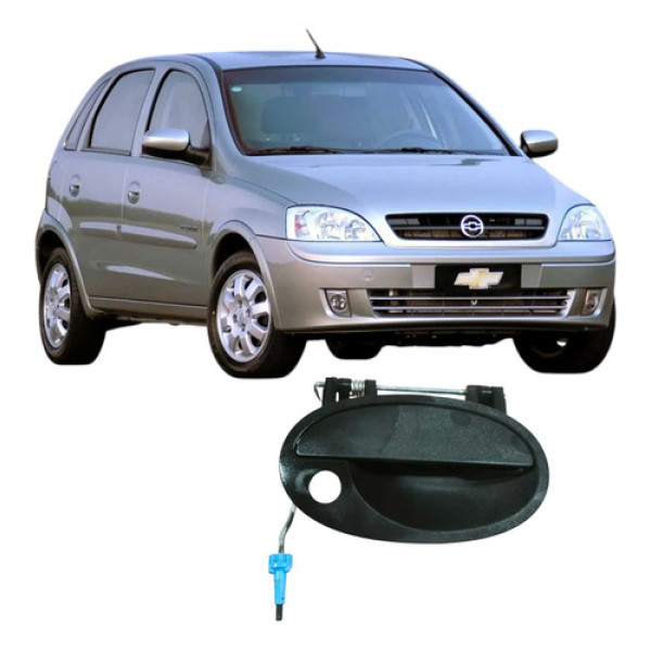 Maçaneta Dianteira Direita Chevrolet Corsa 2006 1.0 Original Preto Dianteira