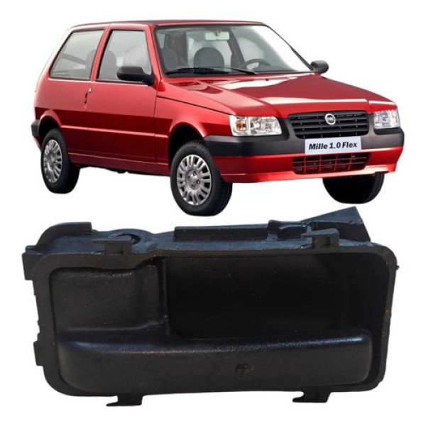 Maçaneta Dianteira Direita Fiat Uno Mille 2006 1.0 Original Preto Dianteira