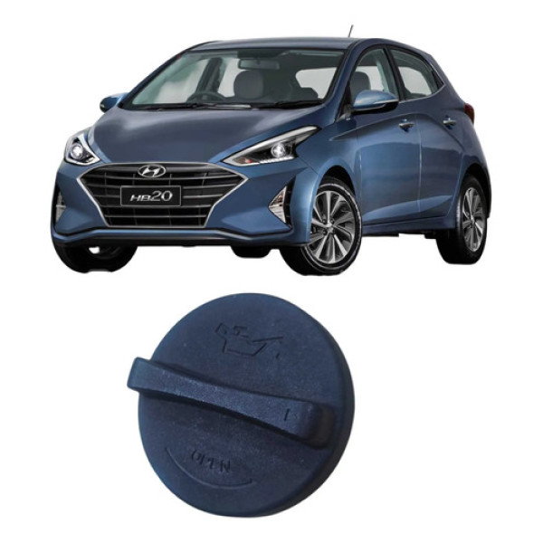 Tampa Entrada Óleo Cabeçote Hyundai Hb20 1.0 3c 2021  Preto