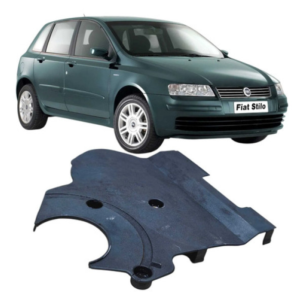 Capa Inferior Correia Dentada Fiat Stilo 2003 Original Preto