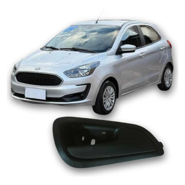 Maçaneta Traseira Direita Ford Ka 2019 1.0 3c E3b5a22660 Preto Traseira