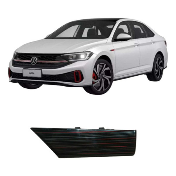 Moldura Esquerda Painel Volkswagen Jetta Gli 2023 17b858419 Cinza Listras