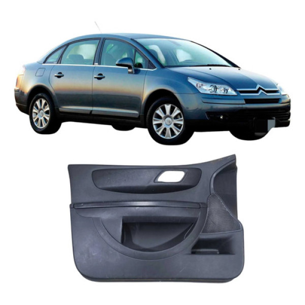Forro De Porta Dianteiro Esquerdo  Citroën C4 2009 964627097 Preto