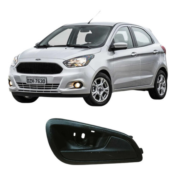 Maçaneta Interna Dianteira Direita Ford Ka 2017 Original  Preto Dianteira