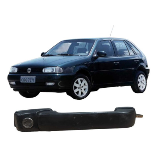 Maçaneta Dianteira Esquerda Volkswagen Gol 1999 1.0 Original Preto Dianteira