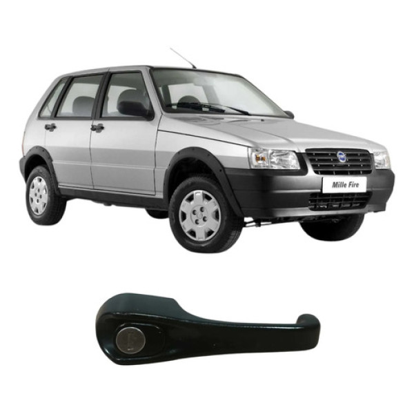 Maçaneta Externa Dianteira Esquerda Fiat Uno 2007  Preto