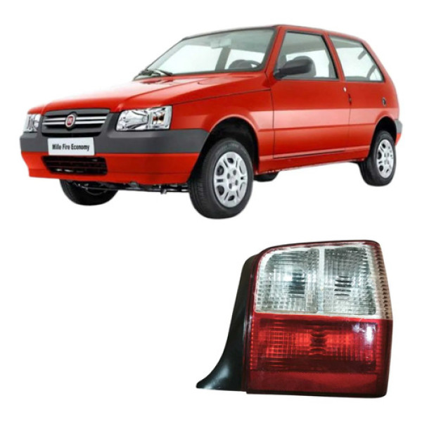 Lanterna Traseira Direita Fiat Uno Mille 2010 1.0 2p Direito/passageiro Vermelho