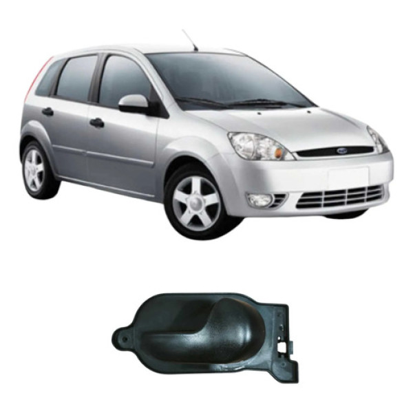 Maçaneta Traseira Direita Ford Fiesta 2006 1.0 2s65a22600bf Preto Traseira