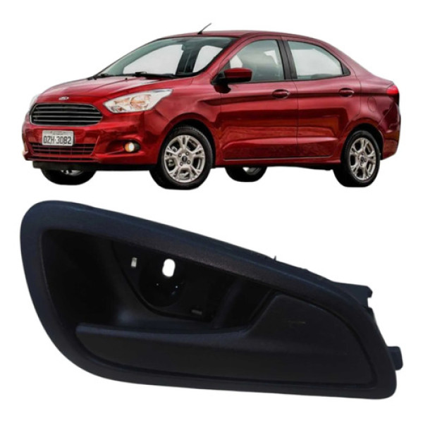 Maçaneta Interna Traseiro Direito Ford Ka Se 2018 E3b5a2266 Preto Traseira