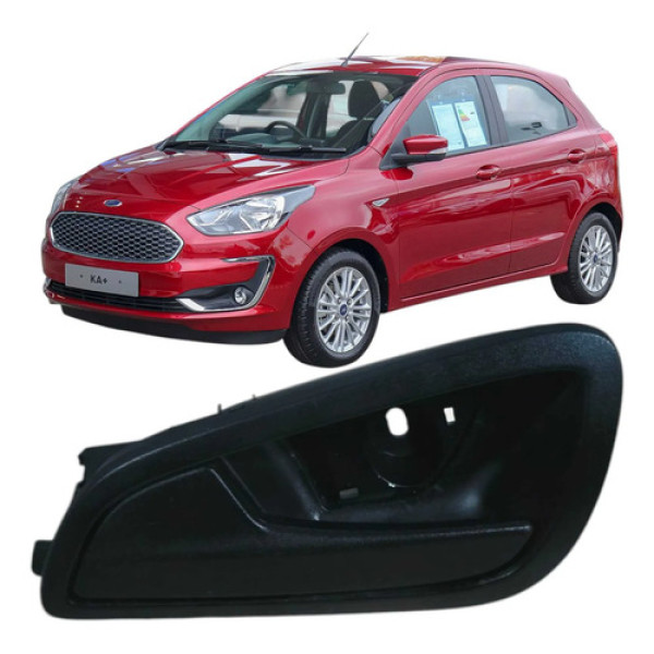 Maçaneta Interna Dianteiro Esquerdo Ford Ka 2018 Original Preto Dianteira