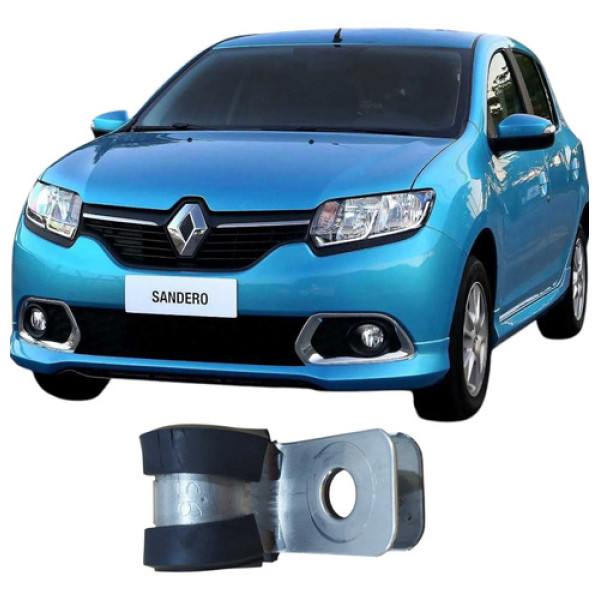Abraçadeira Emborrachada Presilha Cabo Renault Sandero 2017 Preto