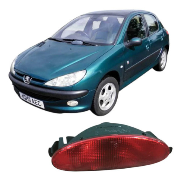 Luz De Neblina Para-choque Traseiro Peugeot 206 2001 Vermelho