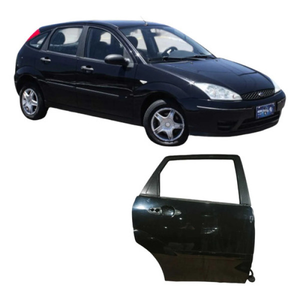 Porta Traseira Direita Ford Focus 2009 1.6 Original 62718193 Traseira Direito Preto