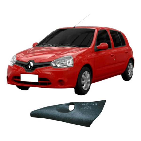 Moldura Retrovisor Lado Esq Renault Clio 2014 7700845733 Ori Preto