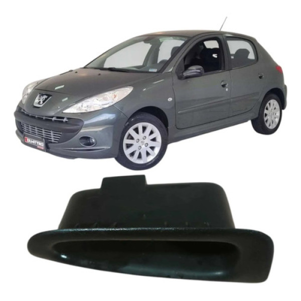 Puxador Porta Dianteira Direita Peugeot 207 2009 Original Cinza