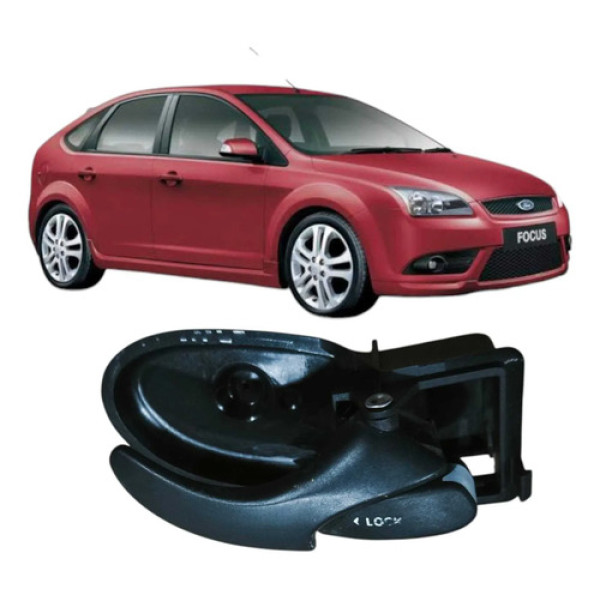 Maçaneta Interna Traseira Direita Focus 2008 Xs41a22600ak Prata Traseira