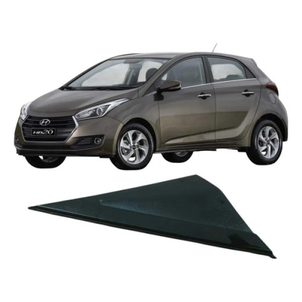 Acabamento Porta Traseira Direita Hyundai Hb20 2016 Original Preto