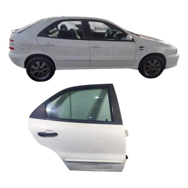 Porta Traseira Direita Branca Brava 2001 4 Portas 028eh2w90 Traseira Direita Branco