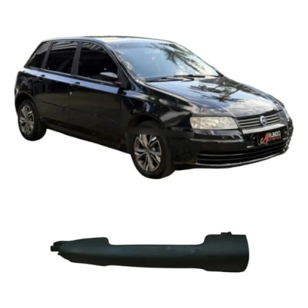 Maçaneta Porta Traseira Esquerda Fiat Stilo 2007 Original Preto Traseira