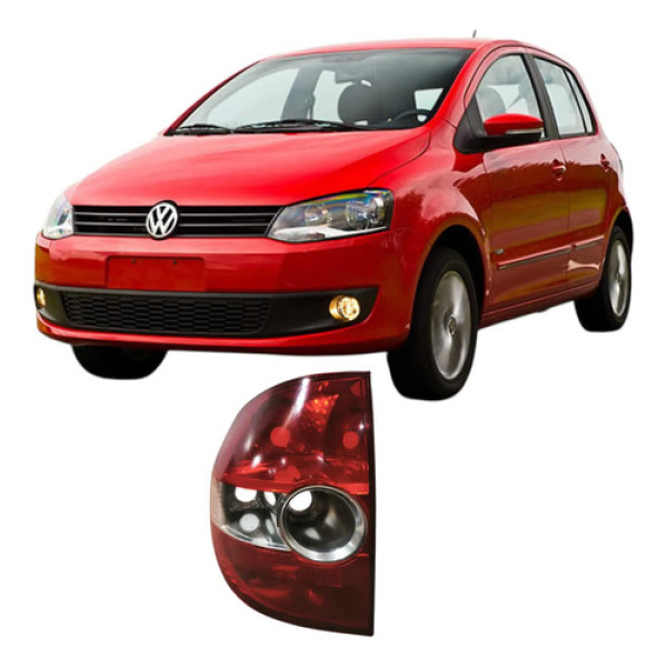 Lanterna Traseira Esquerda Volkswagen Fox 2010 1.0 Original Esquerdo/motorista Vermelho