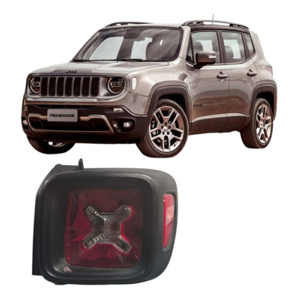 Lanterna Traseira Direita  Jeep Renegade 1.8 2016 839007 Direito/passageiro Vermelho