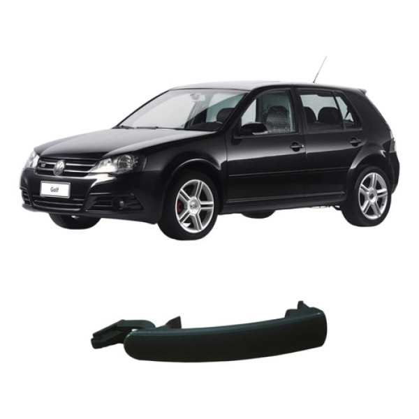 Maçaneta Traseira Direita Volkswagen Golf 2008 2.0 Original Prateado Traseira