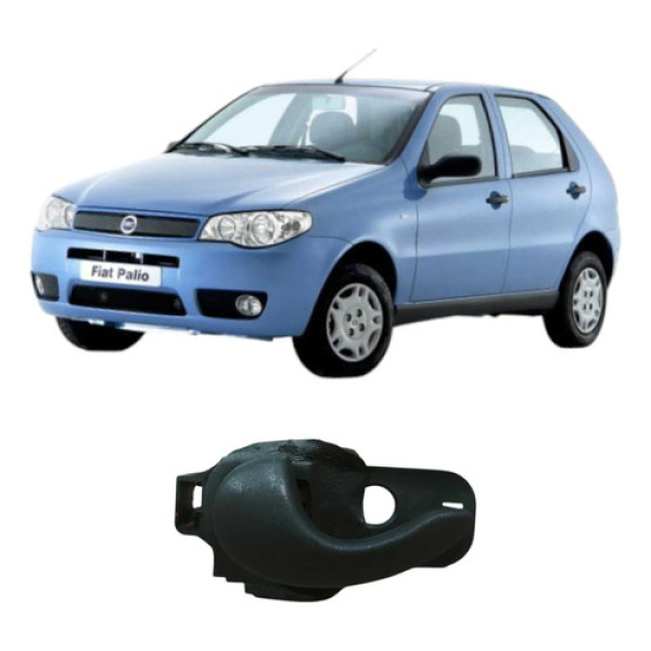Maçaneta Dianteira Esquerda Fiat Palio 2006 1.0 Original Preto Dianteira