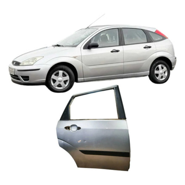Porta Traseira Direito Prata Ford Focus 2008 1.6 Original Traseira Direito Prata