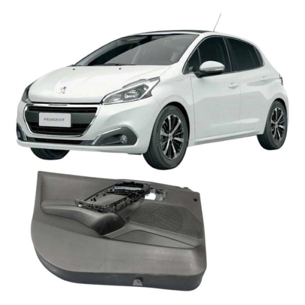 Forro Porta Dianteira Esquerda Peugeot 208 2017 Original  Cinza