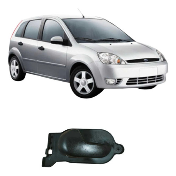 Maçaneta Dianteira Esquerda Ford Fiesta 2006 2s65a22601af Preto Dianteira