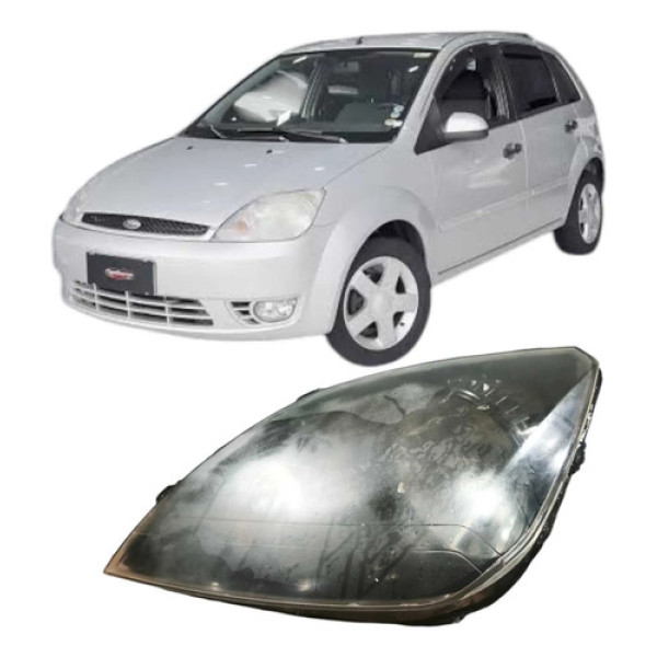Farol Dianteiro Esquerdo Ford Fiesta 2005 1.0 2s6513006 Esquerdo/motorista