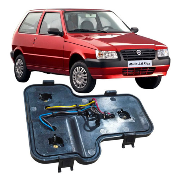 Soquete Lanterna Traseira Direita Fiat Uno Mille 2006 Direito/passageiro Vermelho