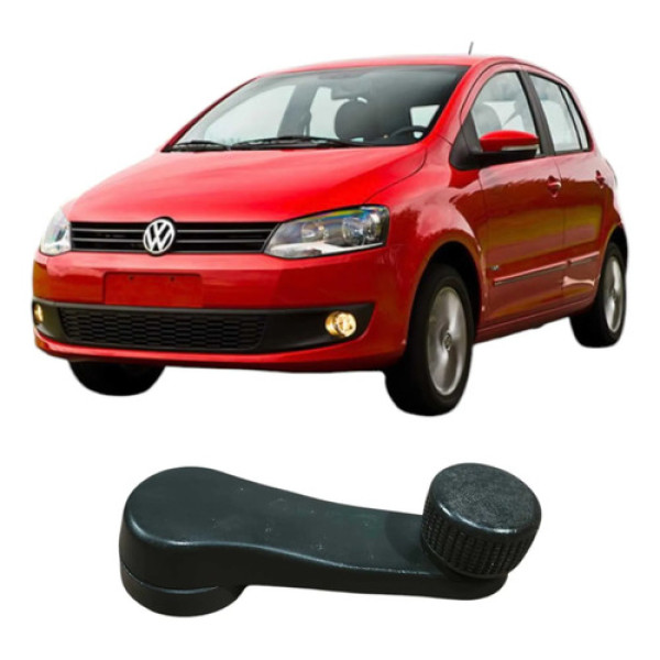 Manivela Vidro Volkswagen Fox 2010 1.0 600837581a Original Preto