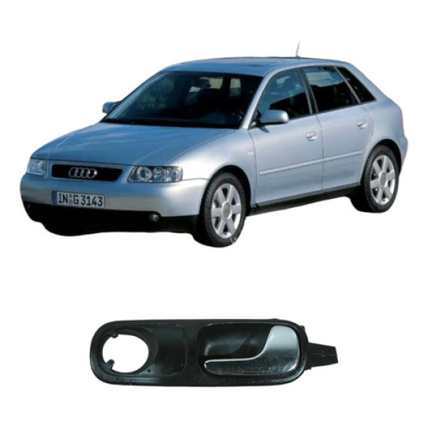 Maçaneta Interna Dianteira Direita Audi A3 2001 8l0837020 Preto Dianteira