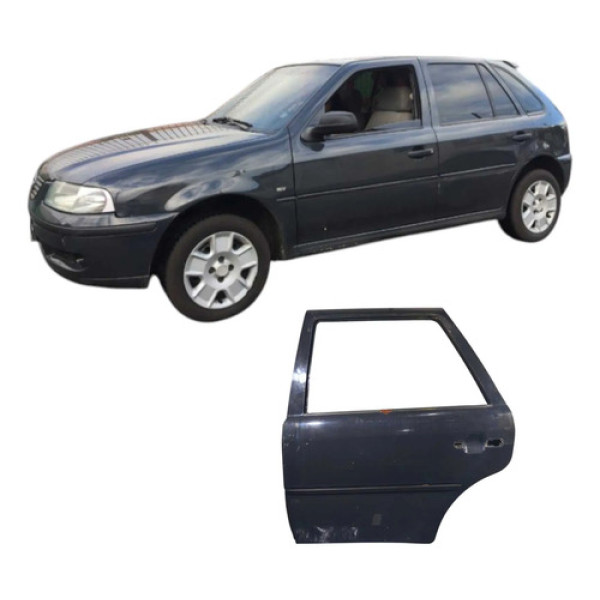 Porta Traseira Esquerda Preta Volkswagen Gol 2003  3938sb82  Traseira Esquerdo Preto